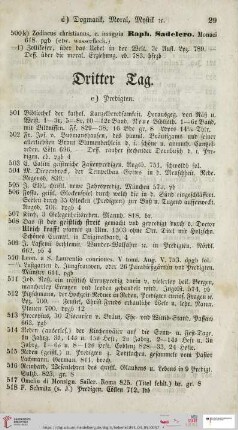 Dritter Tag (Nr. 501 - 750)