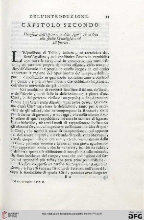 Capitolo secondo: Divisione dell’opera, e delle figure in ordine allo studio cronologico, ed all’istorico