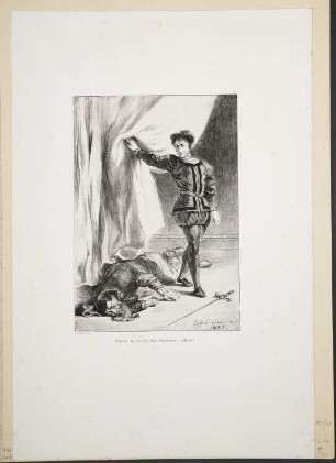 Hamlet und der Leichnam des Polonius, Blatt 11 der Folge "Illustrationen zu Shakespears Hamlet"
