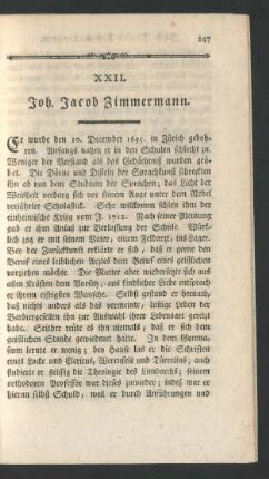 XXII. Joh. Jacob Zimmermann.
