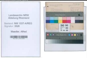 Entnazifizierung Alfred Maedler , geb. 00.00.0000 ()