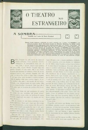 O theatro no estrangeiro : A sombra. - Comedia em 3 actos de Dario Nicodemi