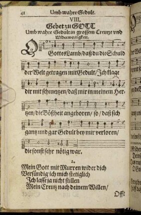 VIII. Gebet zu Gott.