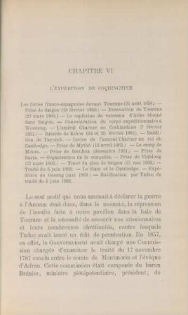 Chapitre VI L'expédition de Cochinchine