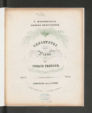 Sensitives : pour le piano : oeuv. 31