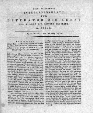 1810-05-26 : 21. Stück