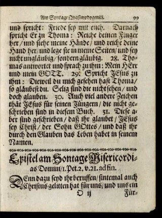 Epistel am Sontage Misericordias Domini/ ...