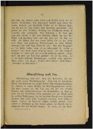 Abwechselung muß sein.