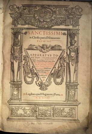 Apparatus ... super quinque libris decretalium