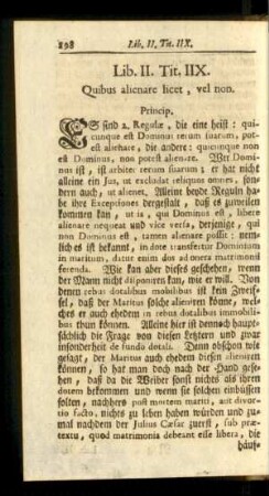 Tit. IIX. Quibus alienare licet, vel non.