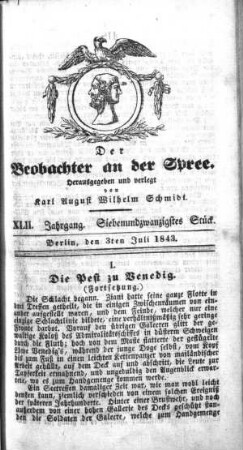 27. Stueck, 3. Juli 1843