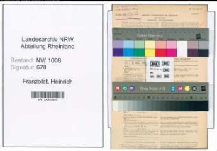 Entnazifizierung Heinrich Franzolet , geb. 23.11.1902 (Schweisser)