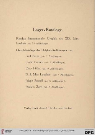 Lager-Kataloge.