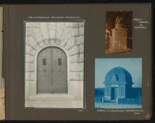 Tür Mausoleum, Berlin-Neukölln; Kriegerdenkmal, Berlin-Friedenau; Grabmal, Berlin-Friedrichsfelde: Ansichten