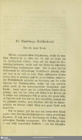 Die Magdeburger Schöffenchronik
