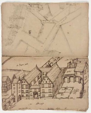 Felsberg, Renthof (recto), Vorstadt am Untertor (verso)
