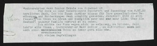 Brief von Gerhart Hauptmann an Stephan Kekulé von Stradonitz