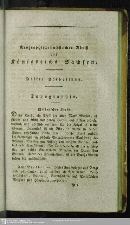 Dritte Abtheilung. Topographie