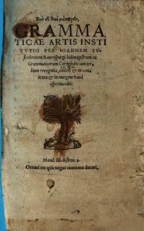 Grammaticae Artis Institvtio