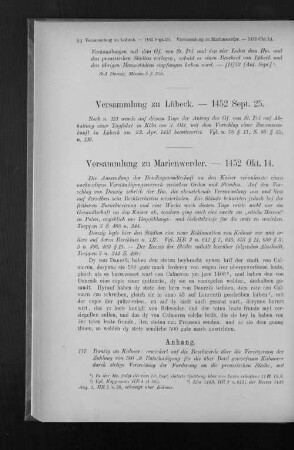 Versammlung zu Marienwerder. - 1452 Okt. 14.