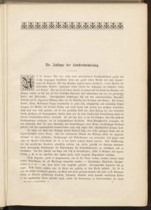 Die Anfänge der Kunstentwickelung.