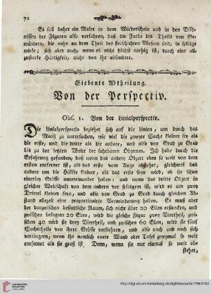 Siebente Abtheilung. Von der Perspectiv