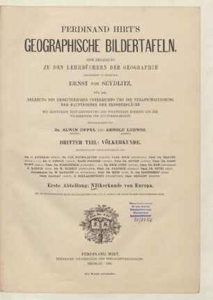 Teil 3, Abt. 1: Völkerkunde von Europa