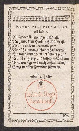 Extra Ecclesiam Non est salus.