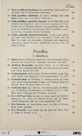Porzellan: I. Abteilung (Nr. 21-50)