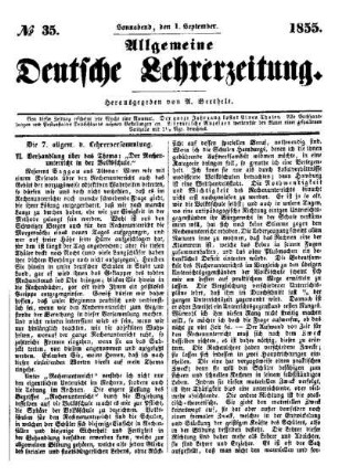 Die 7. allgem. d. Lehrerversammlung : (Schluß folgt)