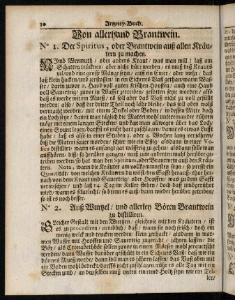 30-49, Von allerhand Brantwein. - Von allerley Säft