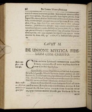Caput II. De Unione Mystica Fidelium Cum Christo.