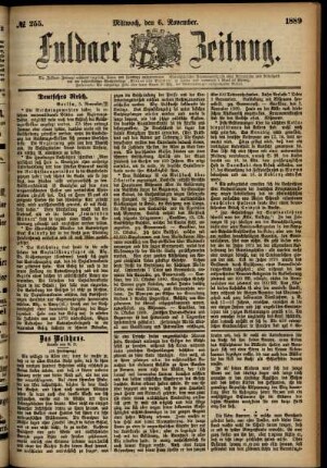 Ausgabe vom Mittwoch, den 06. November 1889.