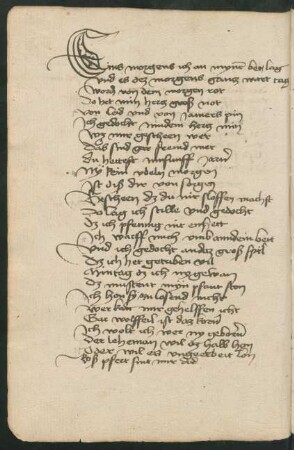 Gedicht 'Eins morgens ich an minem bet lag'