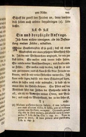 293-302, Ein und dreyßigste Anfrage