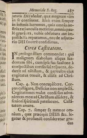 287-293, Circa Castitatem; ...