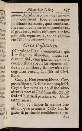 287-293, Circa Castitatem; ...
