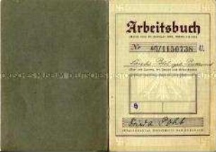 Arbeitsbuch der ungelernten Arbeiterin Frieda Pohl