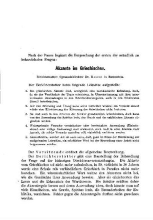 Akzente im Griechischen : [Protokolle der Verhandlungen]