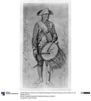 Tambour vom Regiment Herzog von Braunschweig, en face