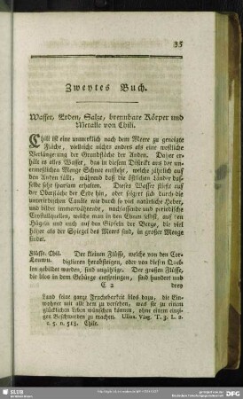 Zweytes Buch. Wasser, Erden, Salze, brennbare Körper und Metalle von Chili