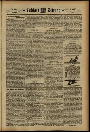 Zweite Ausgabe vom Freitag, den 15. November 1912.
