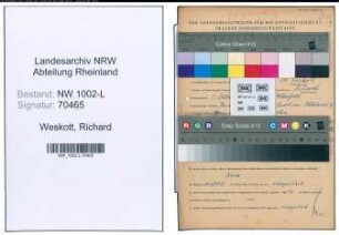 Entnazifizierung Richard Weskott , geb. 05.10.1910 (Assessor)