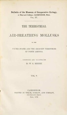 Bulletin of the Museum of Comparative Zoology. 4, [1.] 1878