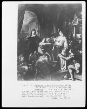 Gerichtsszene aus Shakespeares "Kaufmann von Venedig"