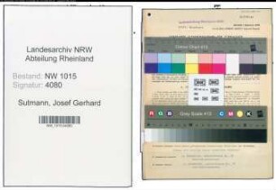 Entnazifizierung Josef Gerhard Sutmann , geb. 11.06.1896 (Stadtinspektor)