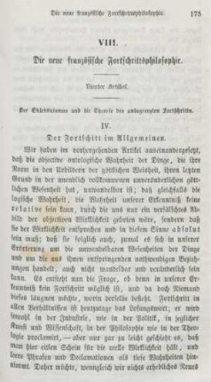 175-194 Die neue französische Fortschrittsphilosophie : vierter Artikel