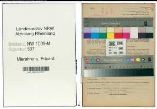 Entnazifizierung Eduard Marahrens , geb. 05.11.1893 (Baecker)