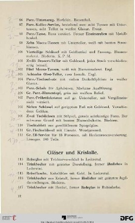 Gläser und Kristalle (Nr. 113-152)