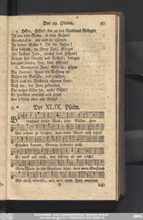Der XLIX. Psalm.